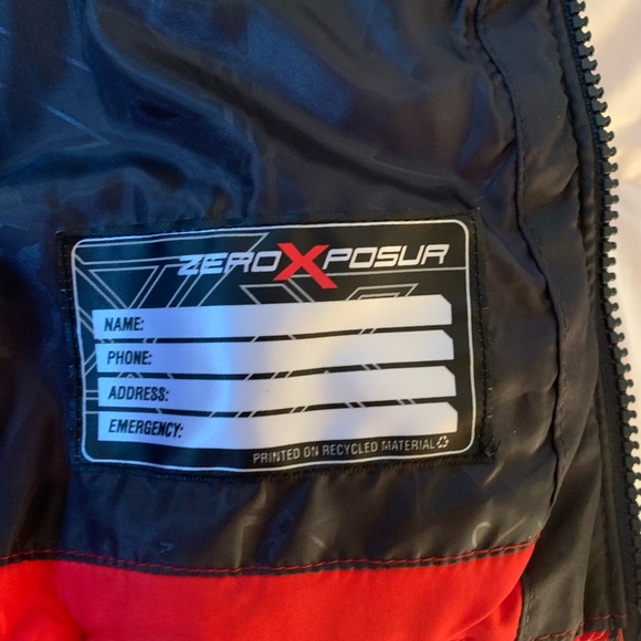 12 months- 18 months ZEROXPOSUR boys red/black winter coat/ jacket - Picture 8 of 10